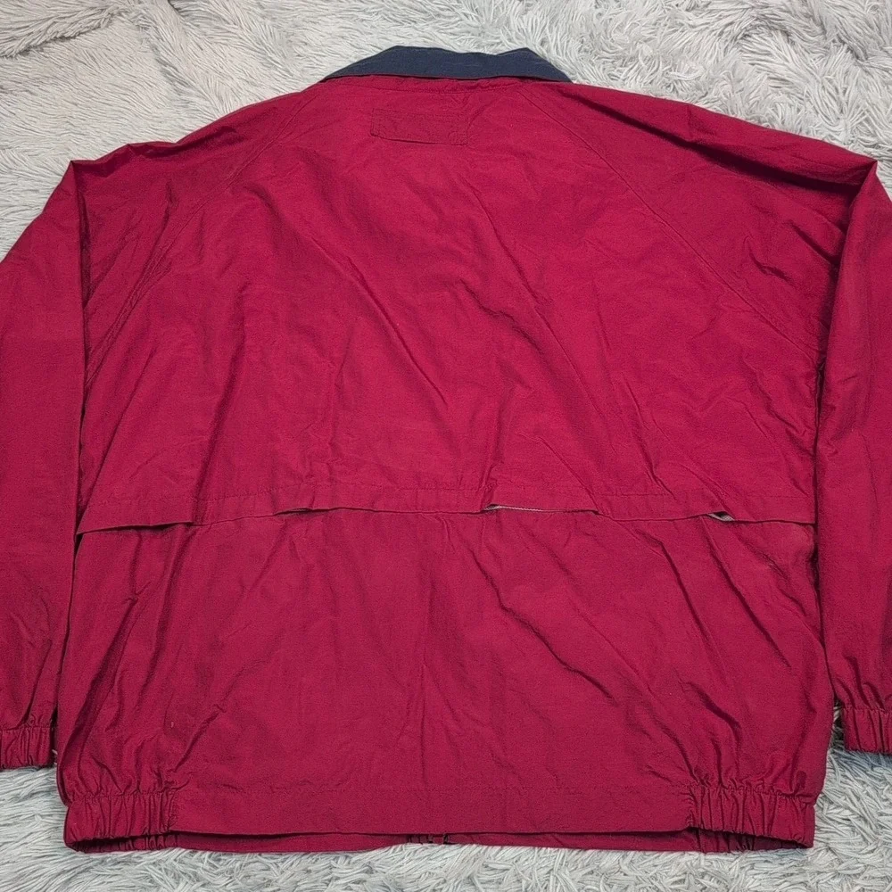 Vintage Cooperstown Jacket Mens XL Red Windbreaker Pockets Dreams Park Zip‎ Up